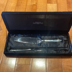 New in Box Silver Plated Cake Knife and Server